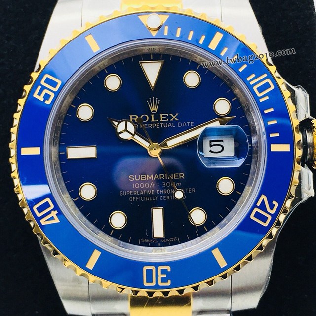 勞力士男士手錶 18K包金Rolex漸變鬼王 青銅器QTQ腕表表公社  gjs2135